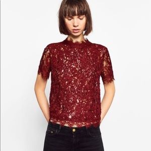 ZARA Trafaluc lace shirt